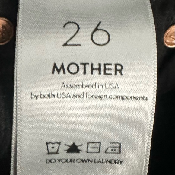 Mother Jeans 26 (S) Swooner Ankle Fringe Black Denim - Picture 11 of 12